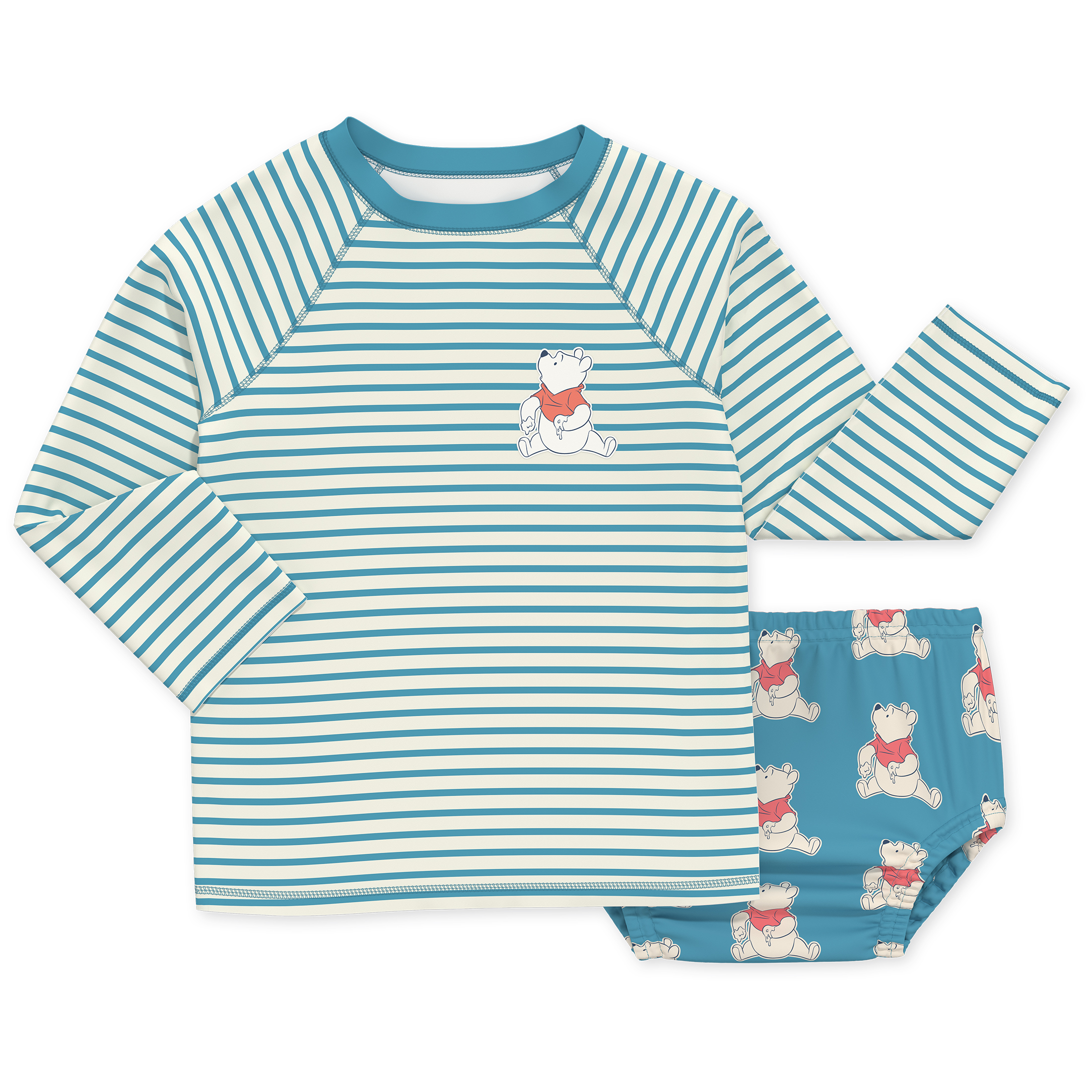 Character Baby Long-Sleeve Rash Guard and Diaper Cover Swim Set, 2-Piece, Sizes 0M-12M